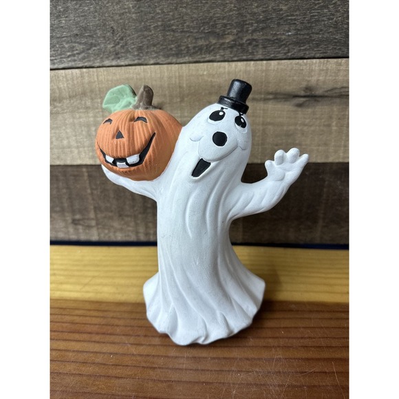 Unmarked | Holiday | Vintage 8 Ceramic Ghost With Jack O Lantern ...